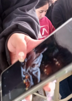 Fotografía de una mano con un celular