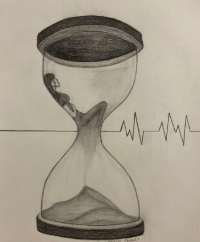 Dibujo de un reloj de arena