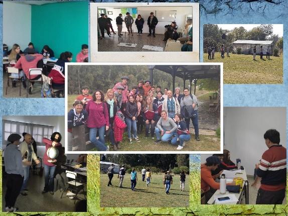 7 Fotografías grupales de los estudiantes. Algunas en el aula, otras en el exterior.
